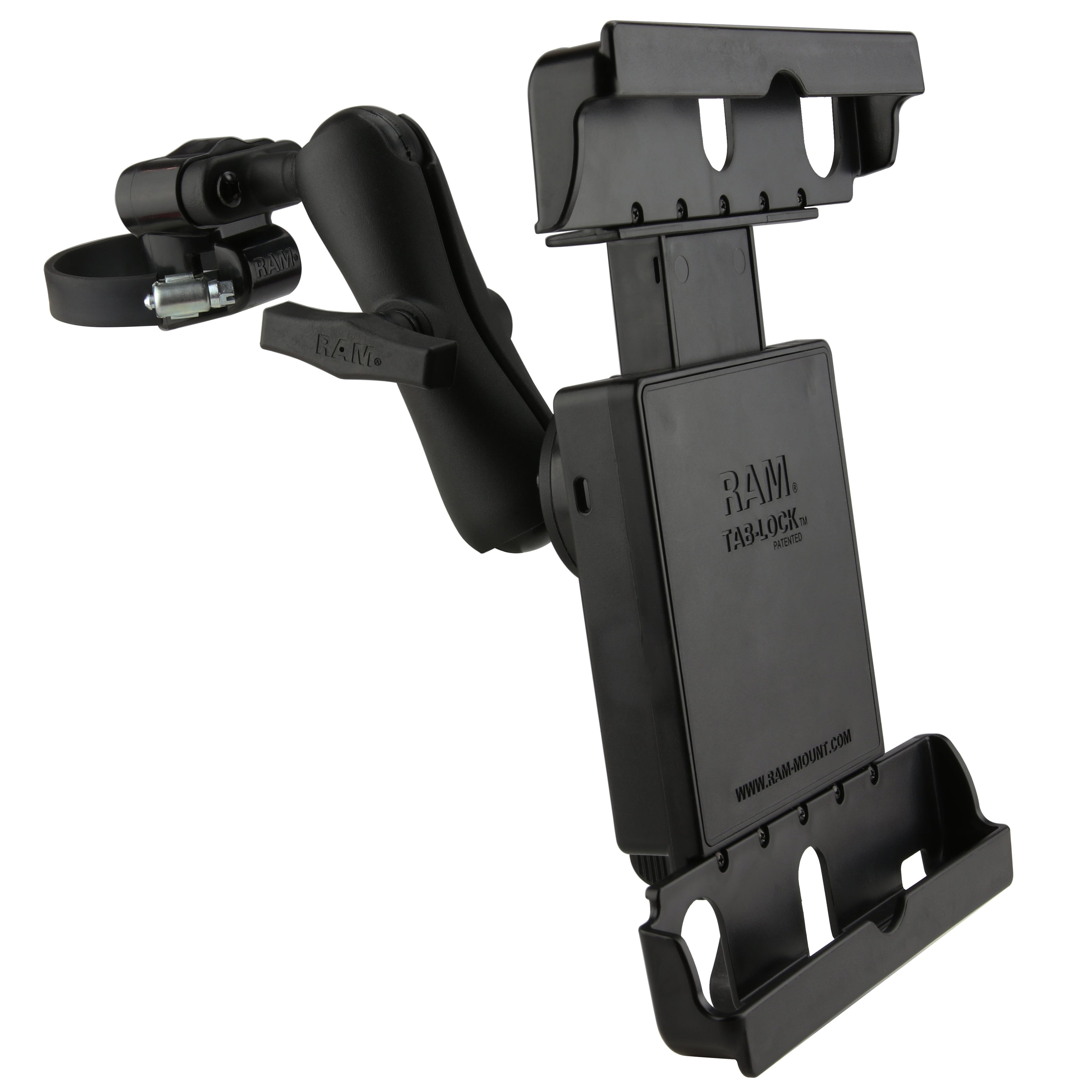 RAM-231Z-2-TABL20U:RAM-231Z-2-TABL20U_1:RAM® ATV/UTV Rail Mount for 9"-10.5" Tablets with Heavy Duty Cases