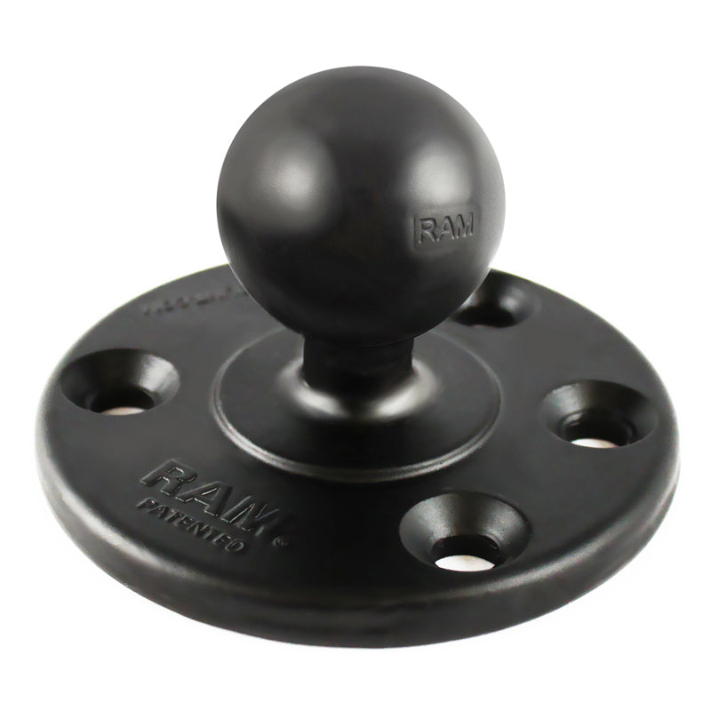 RAM-240U-IN1:RAM-240U-IN1_1:RAM® Large Round Plate with Ball and Steel Reinforced Bolt