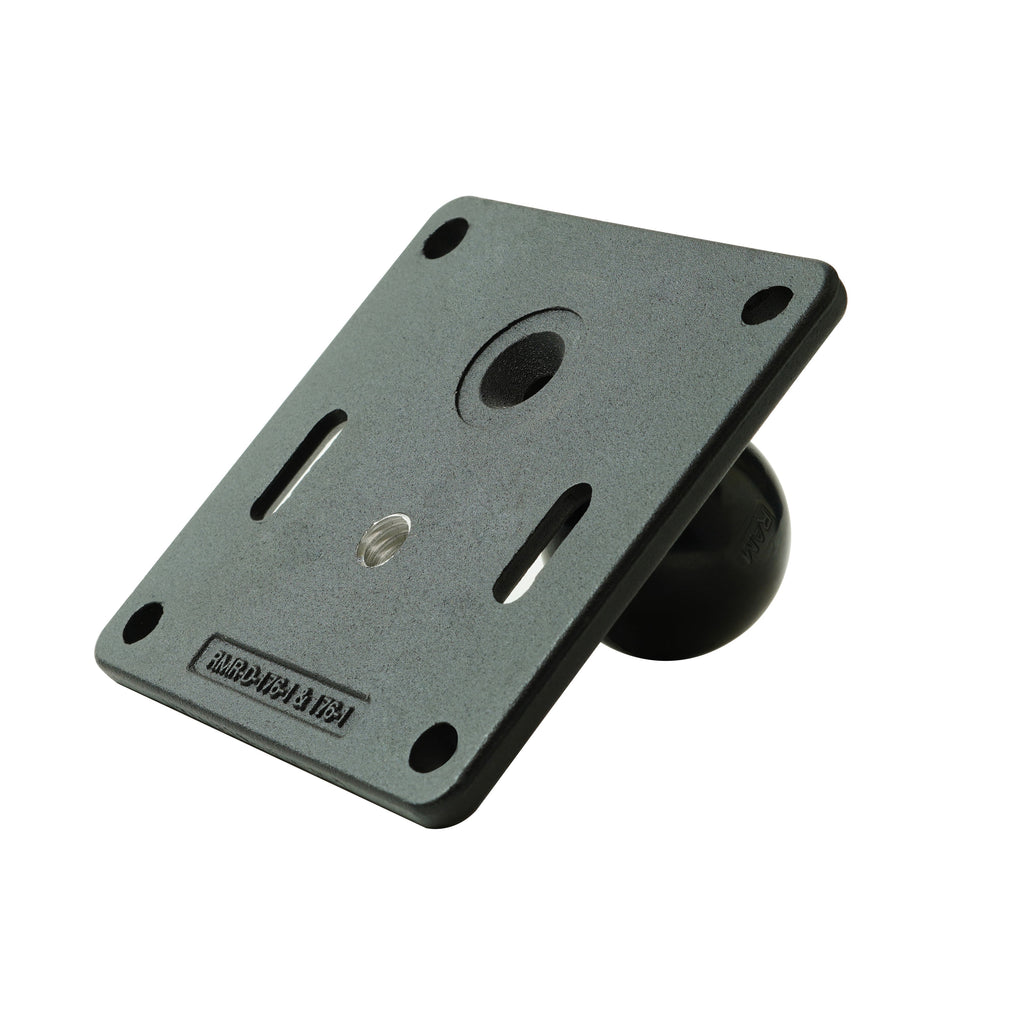 RAM-2461U-EXT1:RAM-2461U-EXT1_1:RAM® 75x75mm VESA Plate with Ball and 3/8"-16 Threaded Hole