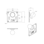 RAM-2461U:RAM-2461U_1:RAM® 75x75mm VESA Plate with Ball - C Size
