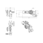 RAM-261-ADJU:RAM-261-ADJU_1:RAM® Ratchet & Swing Arm with 1/2" NPT Hole and Single Socket Arm