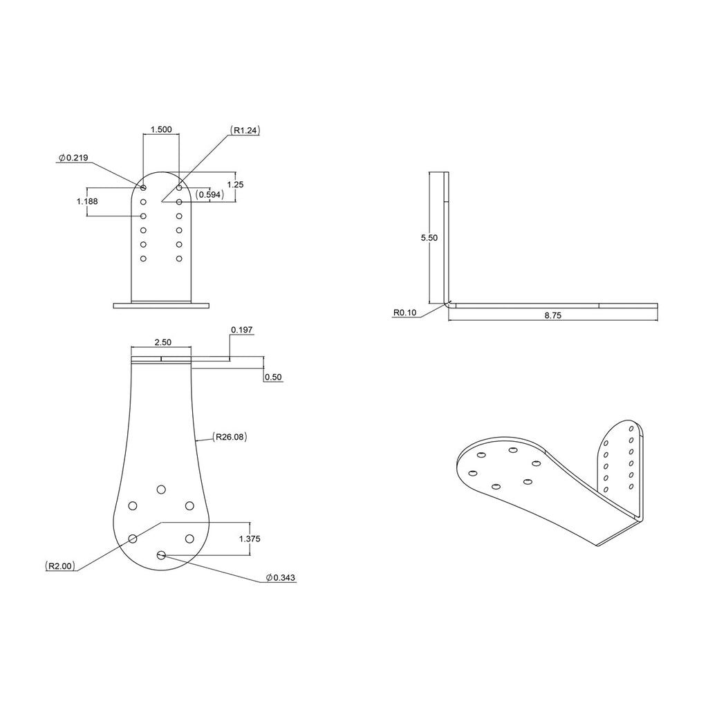 RAM-333-SYM2U:RAM-333-SYM2U_1:RAM® Keyboard Adapter Plate for Symbol 5090