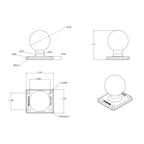 RAM-347U:RAM-347U_1:RAM® Ball Adapter with AMPS Plate - C Size