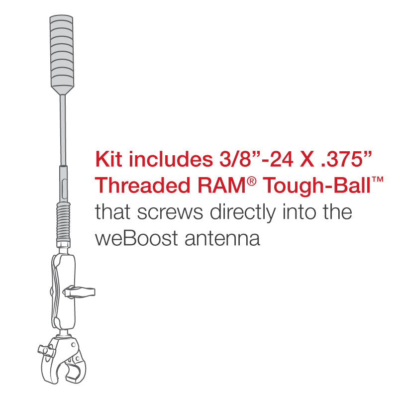 RAM-404-379-372437U:RAM-404-379-372437U_1:RAM® Tough-Claw™ Heavy Duty Mount for weBoost