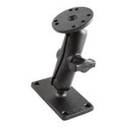 RAM-B-101-24U:RAM-B-101-24U_1:RAM® Double Ball Mount with Round Plate and 2" x 4" Plate - Medium