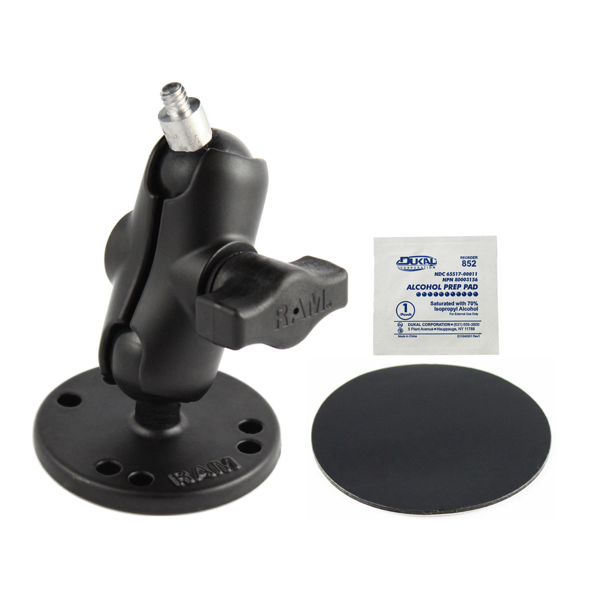 RAM-B-101-A-237PU:RAM-B-101-A-237PU_1:RAM® Adhesive Double Ball Mount with 1/4"-20 Threaded Stud