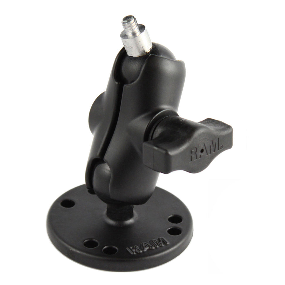 RAM-B-101-A-237U:RAM-B-101-A-237U_1:RAM® Drill-Down Double Ball Mount with 1/4"-20 Stud - B Size Short