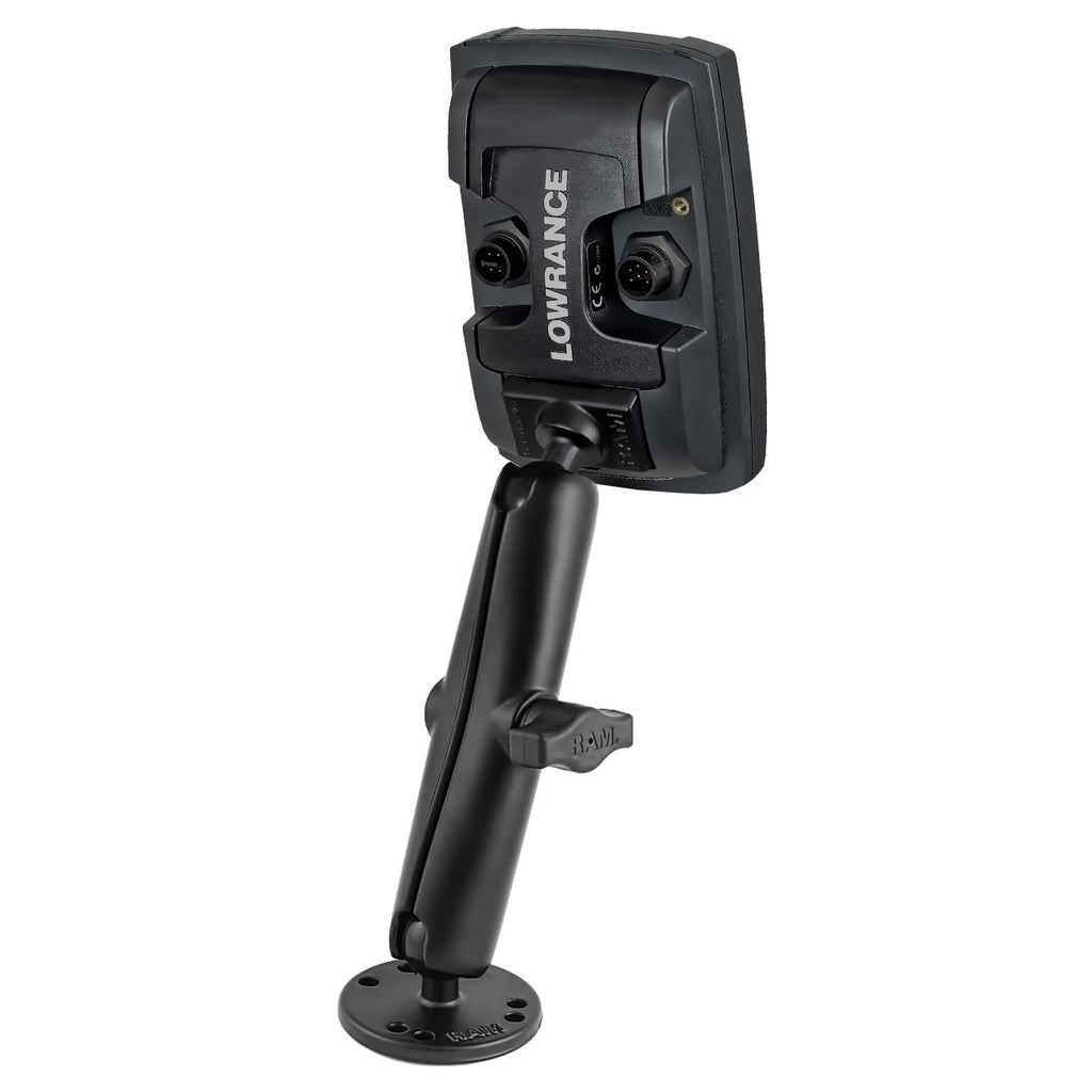 RAM-B-101-C-LO11:RAM-B-101-C-LO11_1:RAM® Double Ball Mount for Lowrance Elite-4 & Mark-4
