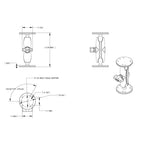 RAM-B-101-G3U:RAM-B-101-G3U_1:RAM® Double Ball Mount with Hardware for Garmin StreetPilot