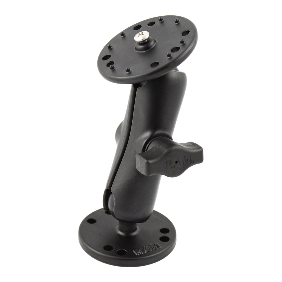 RAM-B-101-L1:RAM-B-101-L1_1:RAM® Drill-Down Double Ball Mount for Lowrance MB-7 Sonar