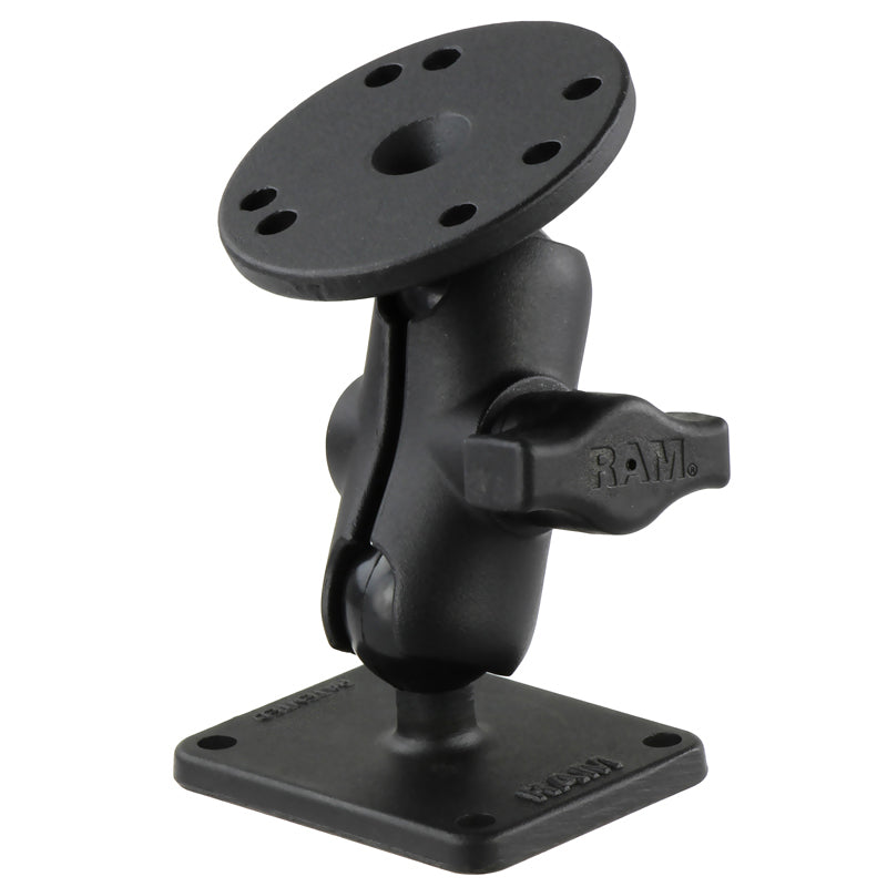 RAM-B-101U-A-225U:RAM-B-101U-A-225U_1:RAM® Double Ball Mount with Round Plate and 2" x 2.5" Plate