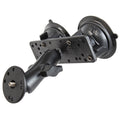 RAM-B-101U-BR1:RAM-B-101U-BR1_1:RAM® Twist-Lock™ Dual Suction Mount with 1/4"-20 Male Threaded Adapter