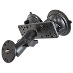 RAM-B-101U-BR1:RAM-B-101U-BR1_1:RAM® Twist-Lock™ Dual Suction Mount with 1/4"-20 Male Threaded Adapter