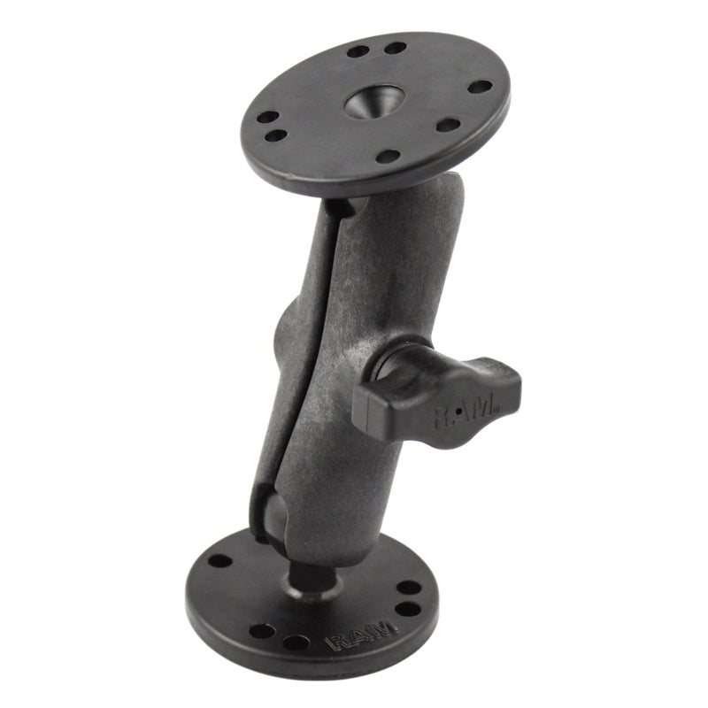 RAM-B-101U-CIP1:RAM-B-101U-CIP1_1:RAM® Double Ball Mount with Composite Arm and Metal Round Plates