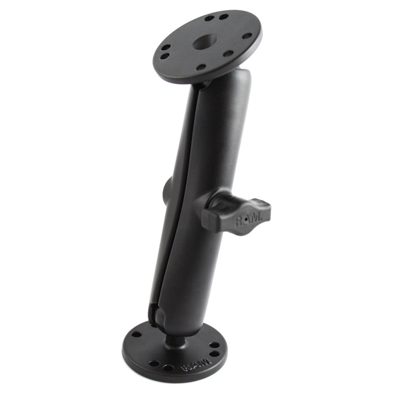 RAM-B-101U-C:RAM-B-101U-C_1:RAM® Universal Double Ball Mount with Two Round Plates - B Size Long