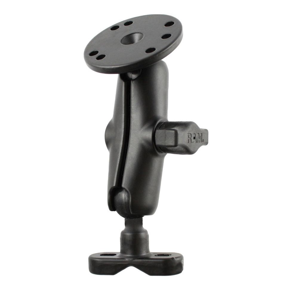 RAM-B-101U-ME1:RAM-B-101U-ME1_1:RAM® Handlebar U-Bolt Double Ball Mount with Round Plate and No Hardware