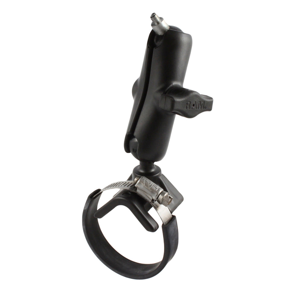 RAM-B-101U-UE1:RAM-B-101U-UE1_1:RAM® Double Ball Strap Hose Clamp Mount with 1/4"-20 Threaded Stud