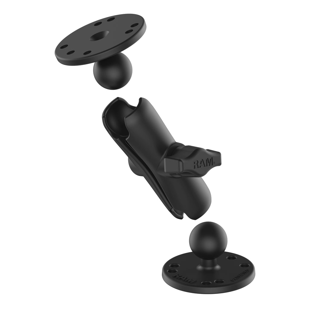 RAM-B-101U:RAM-B-101U_1:RAM® Universal Double Ball Mount with Two Round Plates - B Size Medium