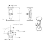 RAM-B-101U:RAM-B-101U_1:RAM® Universal Double Ball Mount with Two Round Plates - B Size Medium