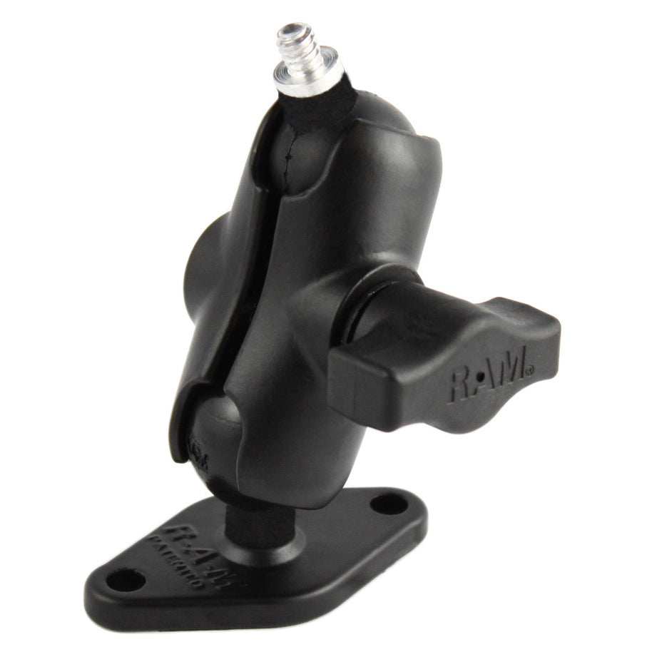RAM-B-102-A-237U:RAM-B-102-A-237U_1:RAM® Double Ball Mount with Diamond Plate and 1/4"-20 Stud - Short