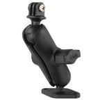 RAM-B-102-GOP1U:RAM-B-102-GOP1U_1:RAM® Double Ball Diamond Plate Mount with Action Camera Adapter