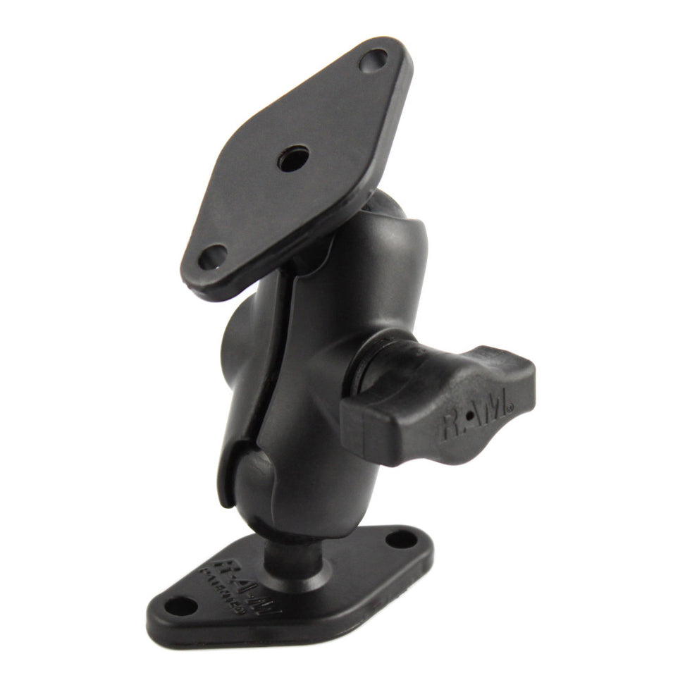 RAM-B-102U-A:RAM-B-102U-A_1:RAM® Double Ball Diamond Plate Mount - B Size Short