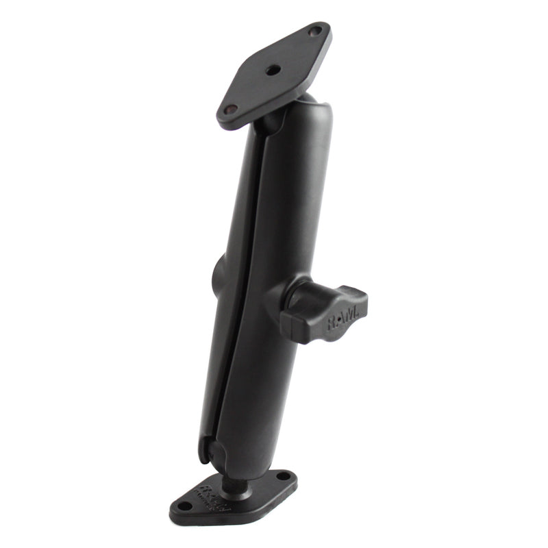 RAM-B-102U-C:RAM-B-102U-C_1:RAM® Double Ball Diamond Plate Mount - B Size Long
