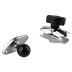 RAM-B-103-A-238CHU:RAM-B-103-A-238CHU_1:RAM® Chrome Double Socket Arm with Diamond Plate - Short Arm