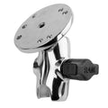 RAM-B-103CHU-A:RAM-B-103CHU-A_1:RAM® Chrome Double Socket Arm with Round Plate - Short Arm