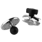 RAM-B-103CHU-A:RAM-B-103CHU-A_1:RAM® Chrome Double Socket Arm with Round Plate - Short Arm