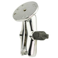RAM-B-103CHU:RAM-B-103CHU_1:RAM® Chrome Double Socket Arm with Round Plate - Medium Arm