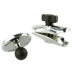 RAM-B-103CHU:RAM-B-103CHU_1:RAM® Chrome Double Socket Arm with Round Plate - Medium Arm