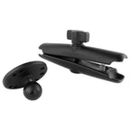 RAM-B-103U-C:RAM-B-103U-C_1:RAM® Double Socket Arm with Round Plate - B Size Long