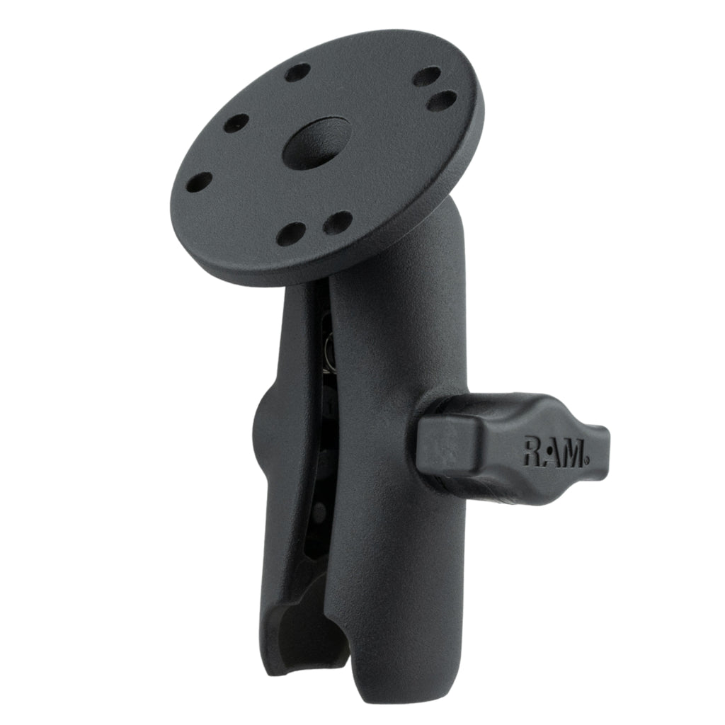 RAM-B-103U:RAM-B-103U_1:RAM® Double Socket Arm with Round Plate - B Size Medium