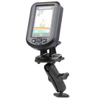 RAM-B-107-1U-238:RAM-B-107-1U-238_1:RAM® Double Ball Diamond Plate Mount for Humminbird Piranha + More
