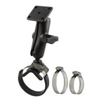 RAM-B-108-40U:RAM-B-108-40U_1:RAM® Double Ball Hose Clamp Kit 1" - 3" with AMPS Plate - Medium