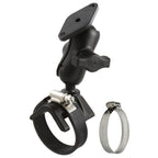 RAM-B-108-A-238:RAM-B-108-A-238_1:RAM® Double Ball Strap Hose Clamp Mount with Diamond Plate - Short