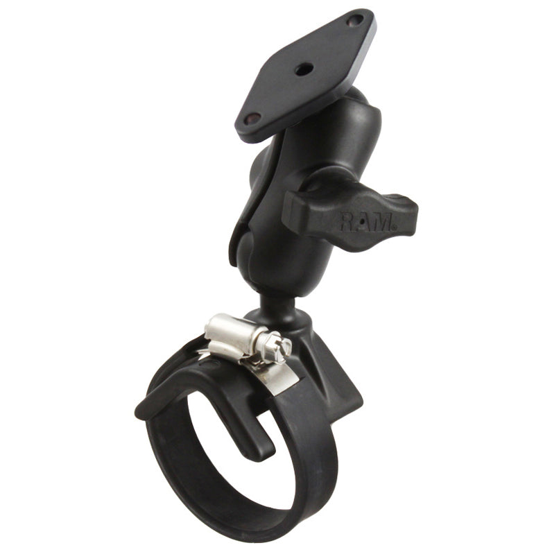 RAM-B-108-A-STRAP40-238:RAM-B-108-A-STRAP40-238_1:RAM® Double Ball Hose Clamp Kit 2" - 3" with Diamond Plate - Short
