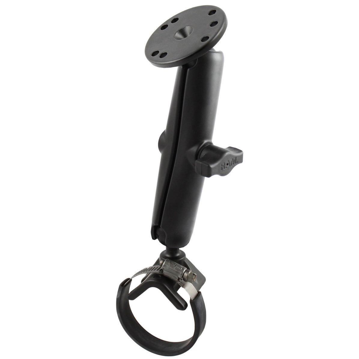 RAM-B-108-C-STRAP40:RAM-B-108-C-STRAP40_1:RAM® Double Ball Hose Clamp Kit 2" - 3" with AMPS Plate - Long