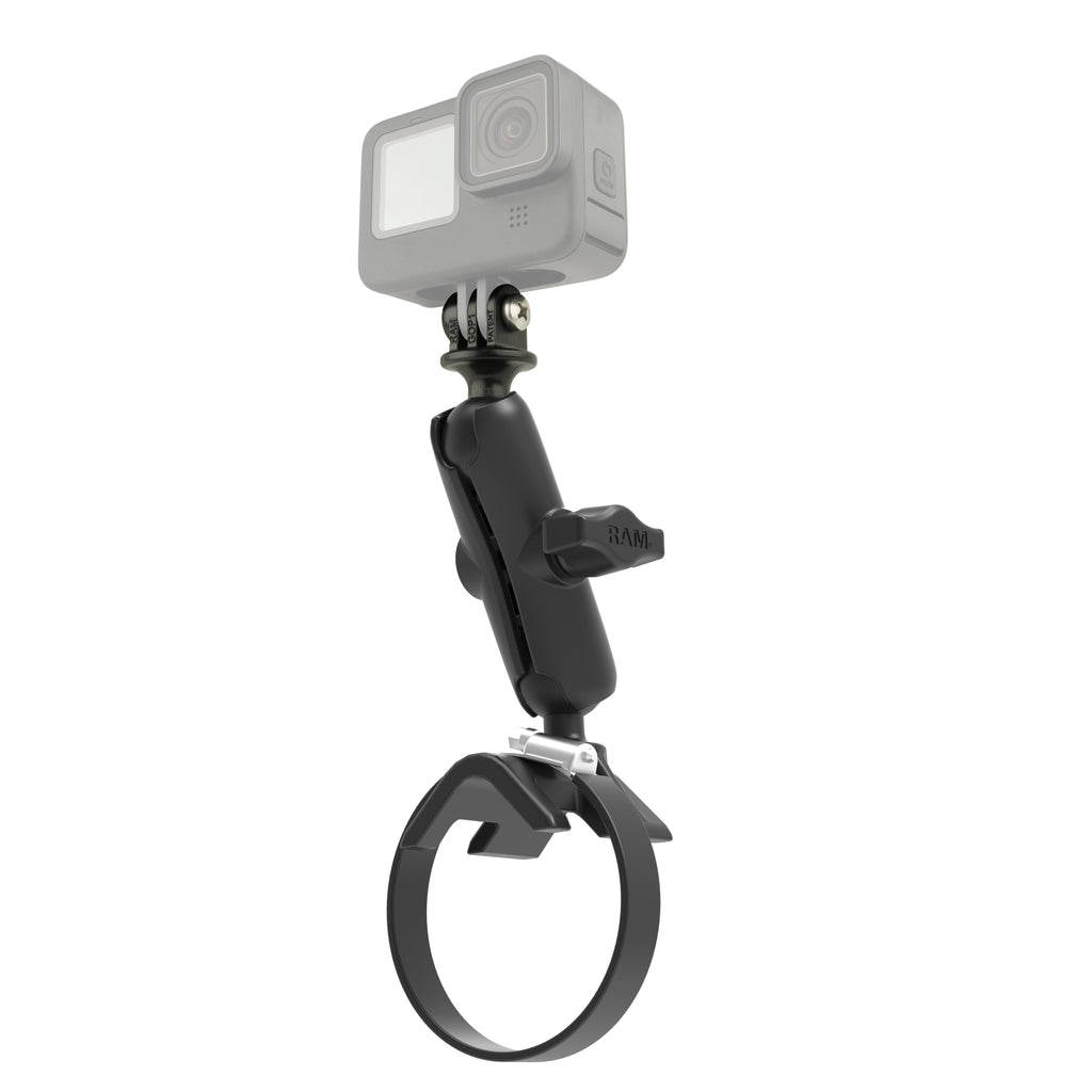 RAM-B-108-GOP1U:RAM-B-108-GOP1U_1:RAM® Strap Clamp Mount with Universal Action Camera Adapter