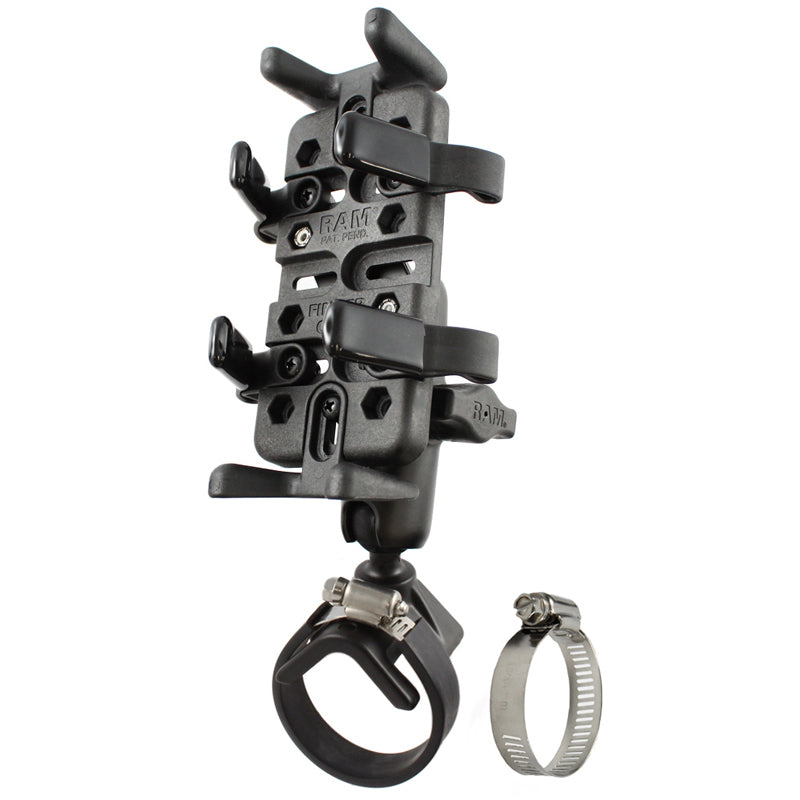 RAM-B-108-UN4:RAM-B-108-UN4_1:RAM® Finger-Grip™ Universal Mount with Strap Hose Clamp Base