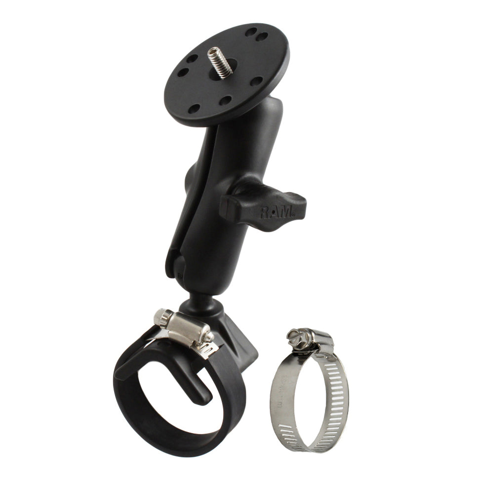 RAM-B-108U-BIT1:RAM-B-108U-BIT1_1:RAM® Strap Hose Clamp Mount with 1/4"-20 Camera Adapter - Medium