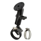 RAM-B-108U:RAM-B-108U_1:RAM® Double Ball Strap Hose Clamp Mount with Round Plate - Medium