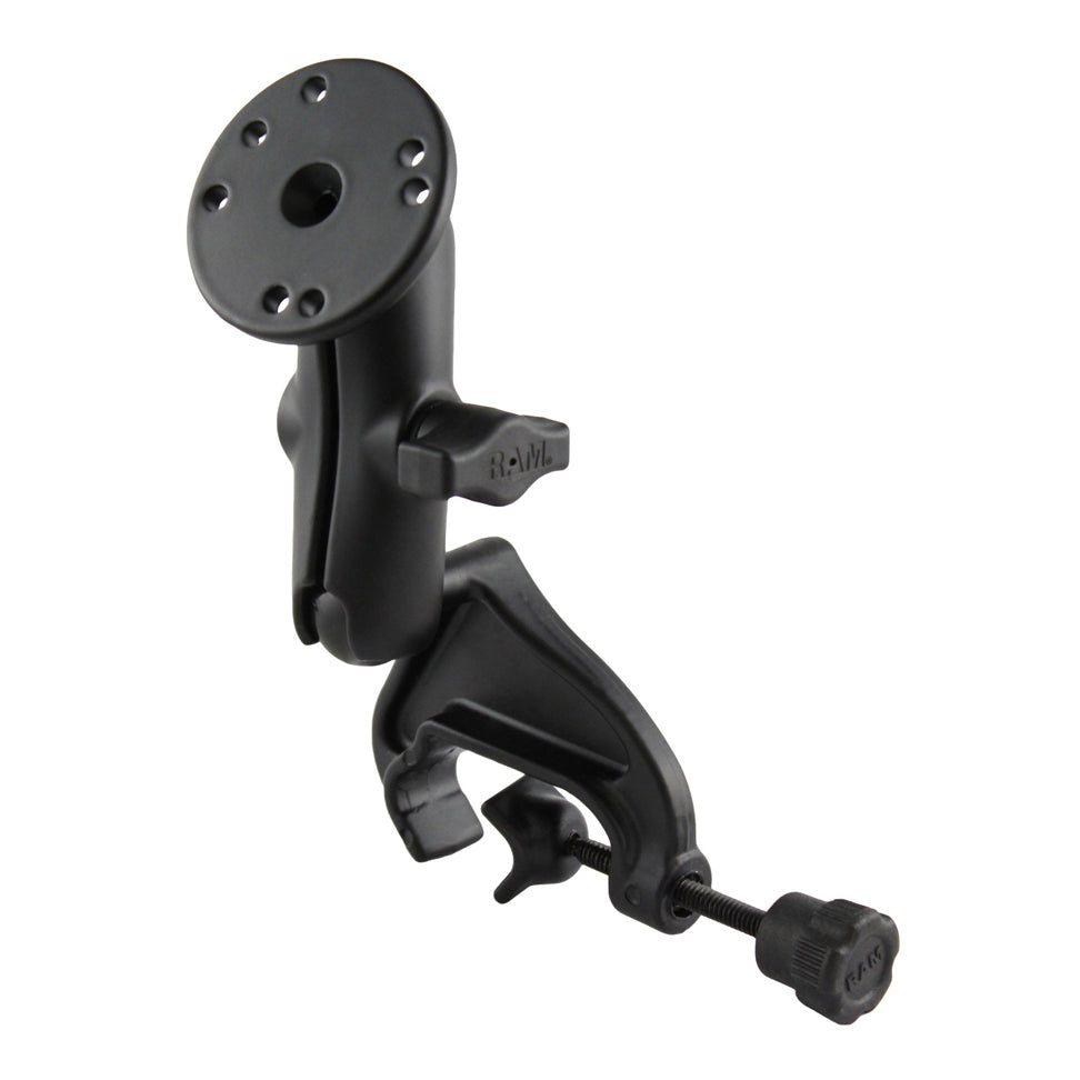 RAM-B-121-202U:RAM-B-121-202U_1:RAM® Double Ball Yoke Clamp Mount with Round Plate - Medium