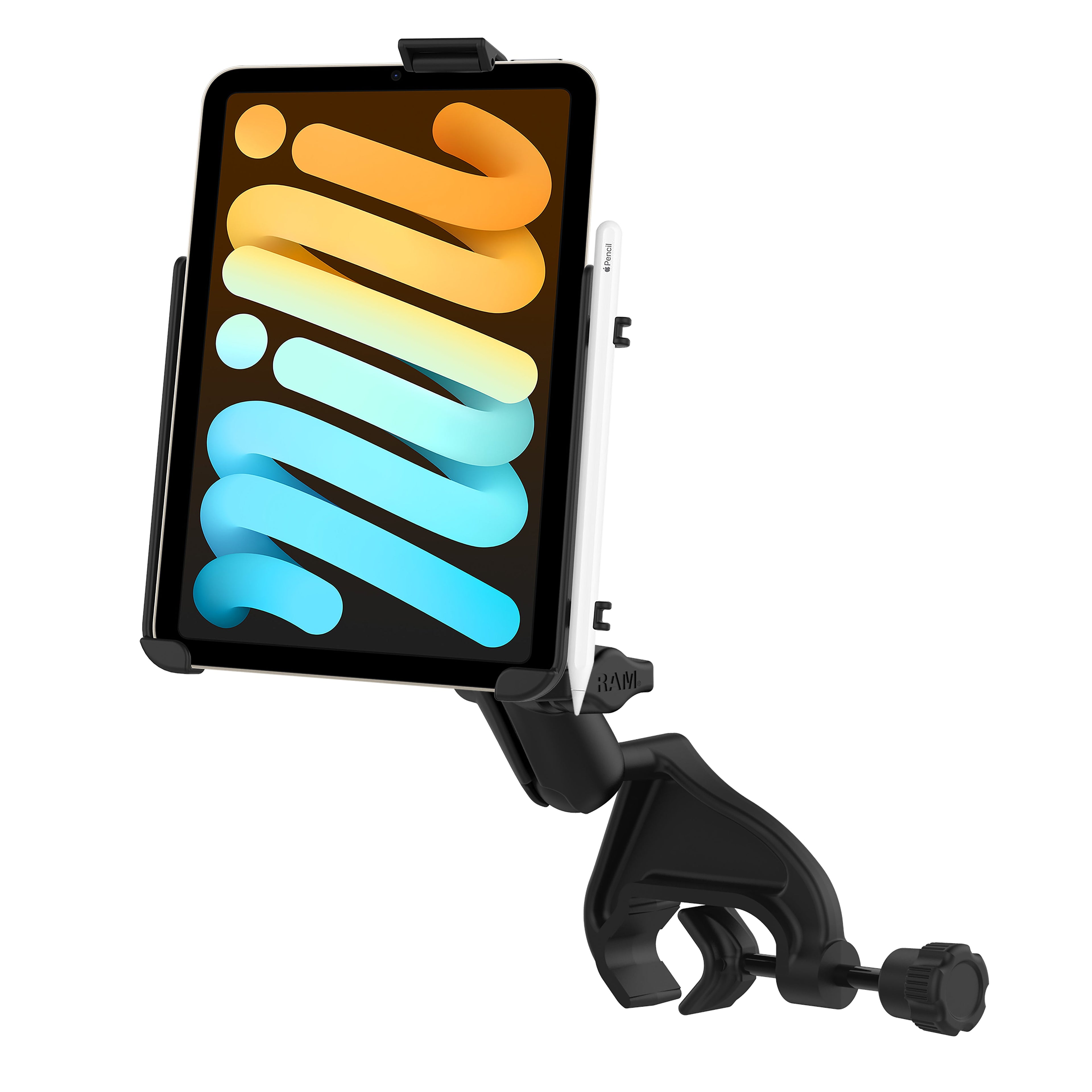 RAM-B-121-AP36U:RAM-B-121-AP36U_1:RAM® Yoke Clamp Mount for Apple iPad mini (A17 Pro) & mini 6