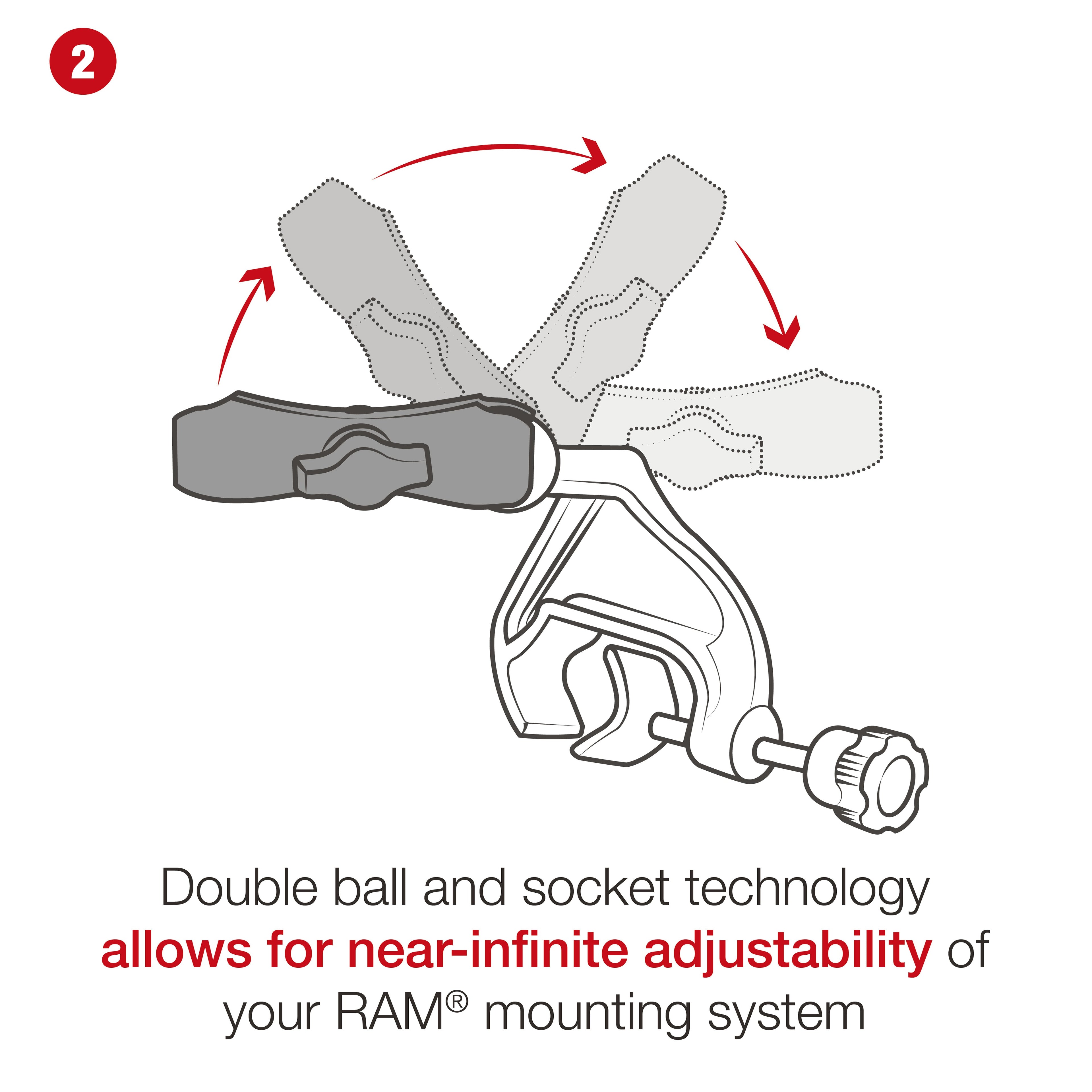 RAM-B-121-AP36U:RAM-B-121-AP36U_1:RAM® Yoke Clamp Mount for Apple iPad mini (A17 Pro) & mini 6