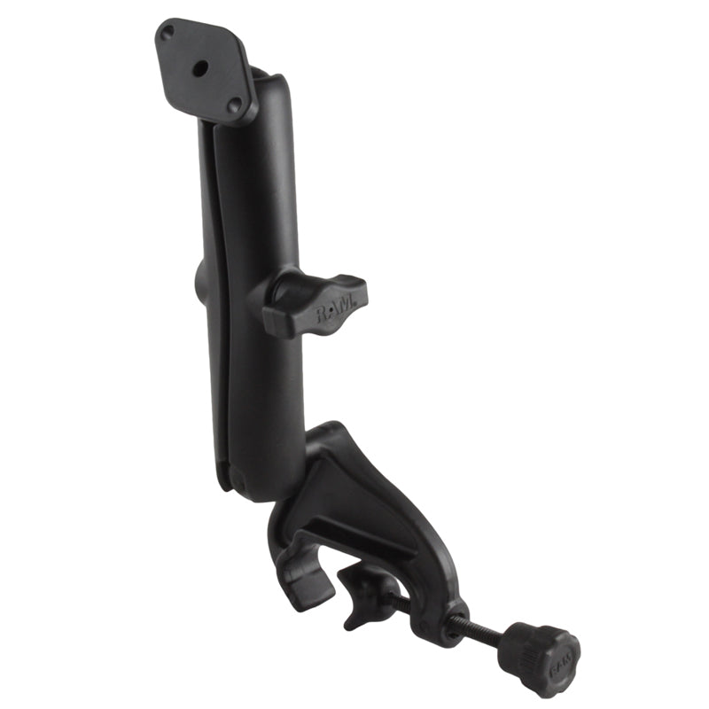 RAM-B-121-C-238U:RAM-B-121-C-238U_1:RAM® Double Ball Yoke Clamp Mount with Diamond Plate - Long