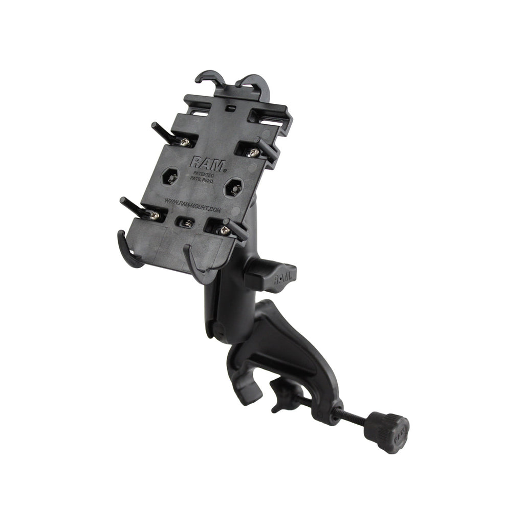 RAM-B-121-PD3:RAM-B-121-PD3_1:RAM® Quick-Grip™ Phone Mount with Yoke Clamp Base
