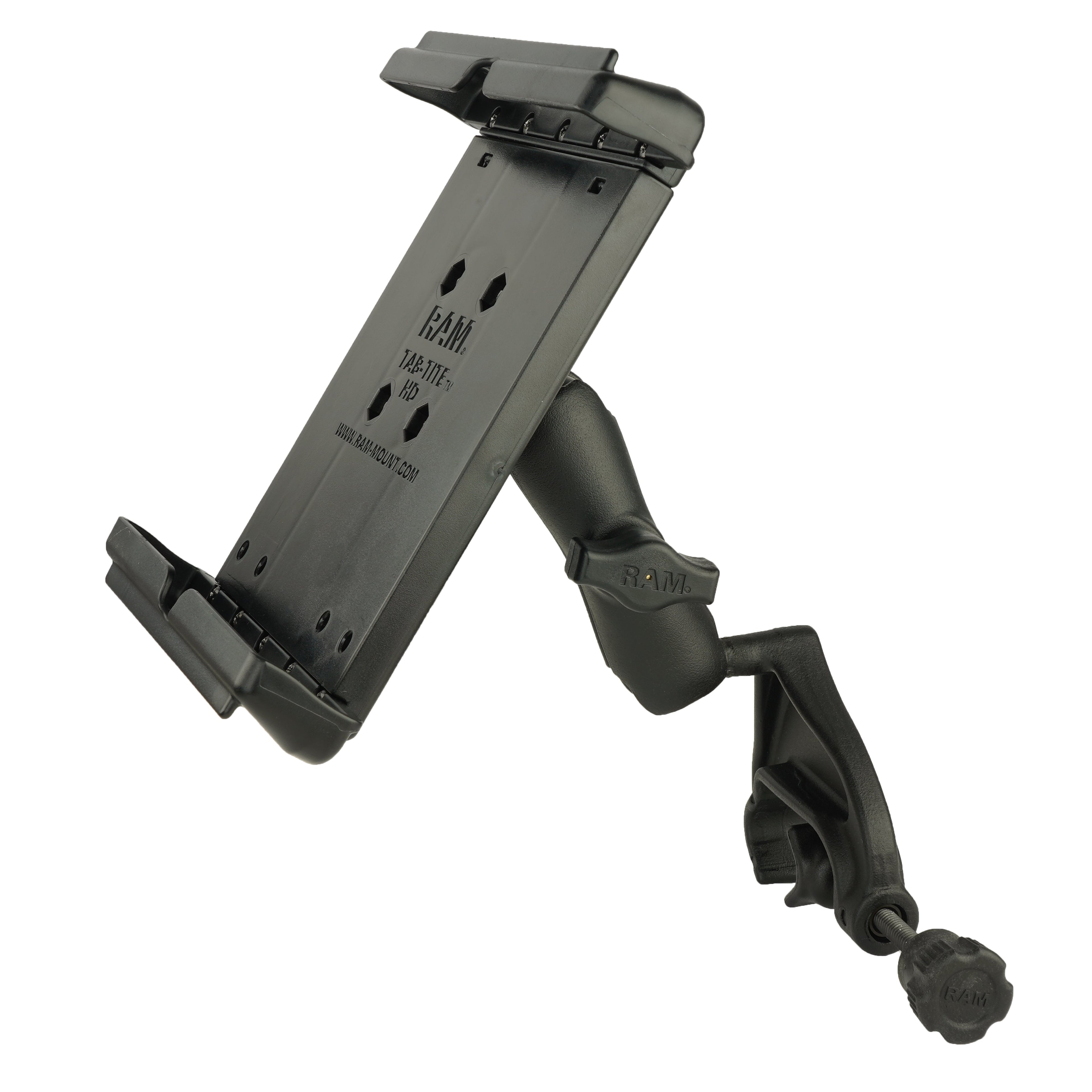 RAM-B-121-TAB12U:RAM-B-121-TAB12U_1:RAM® Tab-Tite™ Yoke Clamp Mount for iPad mini with Heavy Duty Cases