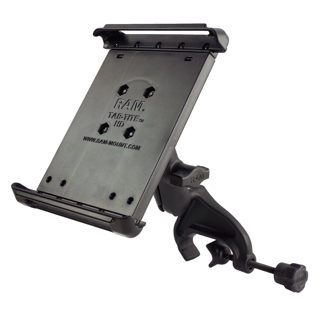 RAM-B-121-TAB2U:RAM-B-121-TAB2U_1:RAM® Tab-Tite™ Yoke Clamp Mount for iPad mini Series + More